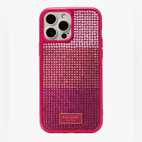 Kate Spade Gala Rhinestone Embossed iPhone 13 Pro Case-new without box - Picture 1 of 8